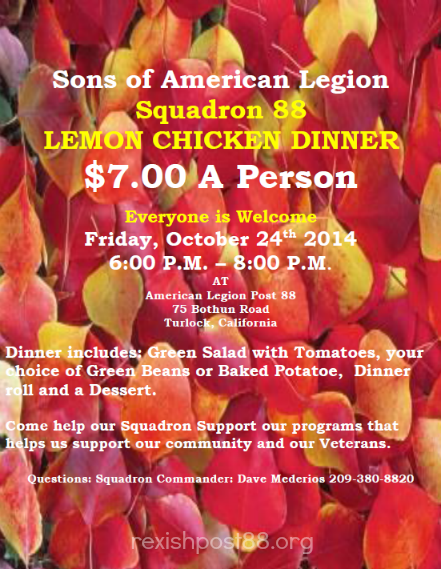 Lemon Chicken Dinner Oct 24 2014web
